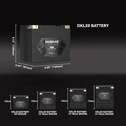 DKL20 700A LiFePO4 Motorcycle Lithium Battery, 12V 6Ah Powersports Battery, Compatible Jet Ski, Quad, Lawn Mower, Scooter, Generator Battery, Snowmobile
