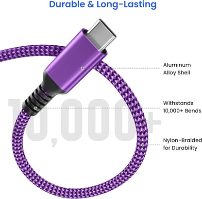 Elebase USB Type C to C 100W Charging Cable 6.6FT with USB Adapter,Fast PD Car Charger Cord for iPhone 16 15 Pro Max Plus,Samsung Galaxy S23 S24,MacBook Mac,iPad 9 10,Air 5 Mini 6,Ultra,A53 A54