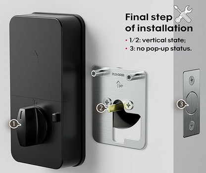Keyless Entry Door Lock | APP Available But Not Required | Work with Gateway, Alexa and Google As | IP65 Waterproof | Deadbolt Smart Locks for Front Door | Auto Lock
