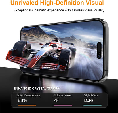 OneFish Full Edge Coverage Tempered Glass Screen Protector for IPhone 12 Pro Max 6.7 inch 2 Pack Edge Reinforcement, Self-Aligning Installation, Case Friendly Privacy Screen Protectors