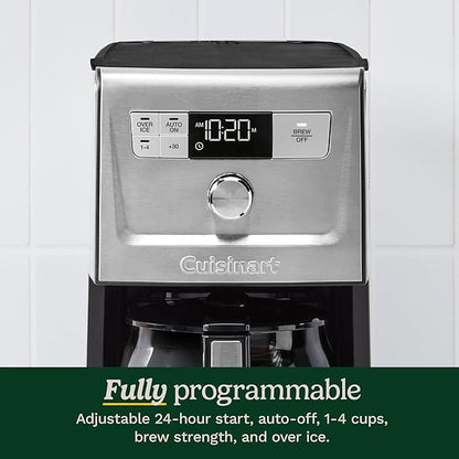 Cuisinart Coffee Maker, 14-Cup PerfecTemp Programmable Coffee Machine Glass Carafe with 1-4 Cup Setting, Brew Strength Control, Brew Pause, and Over Ice Function, Stainless Steel, DCC-3500SS
