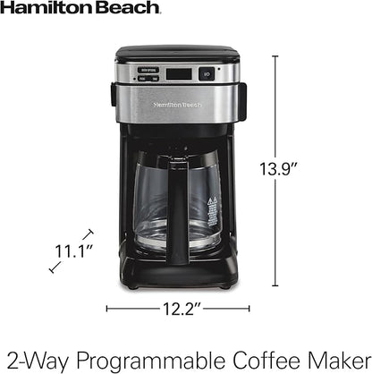 Hamilton Beach 12 Cup Programmable Coffee Maker, FrontFill Drip Coffee Maker