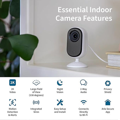 Arlo Essential Whole Home Security Bundle | Outdoor, Indoor, Video Doorbell Camera |2K Resolution|2nd Gen|Indoor - Outdoor