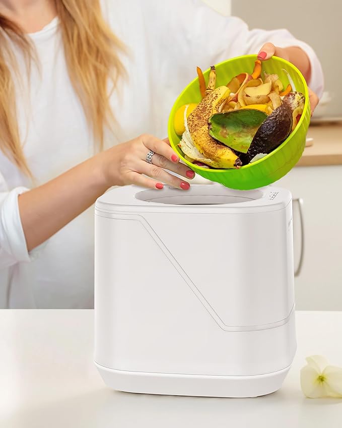 4L Electric Composter for Kitchen, Smart Countertop Compost Bin, Odorless | Low Noise | Auto-Cleaning | Turn Food Waste into Fertilizer Composter Home Indoor Fertilizer Machine
