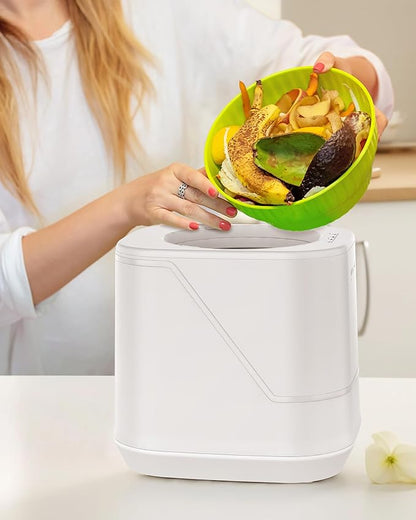 4L Electric Composter for Kitchen, Smart Countertop Compost Bin, Odorless | Low Noise | Auto-Cleaning | Turn Food Waste into Fertilizer Composter Home Indoor Fertilizer Machine