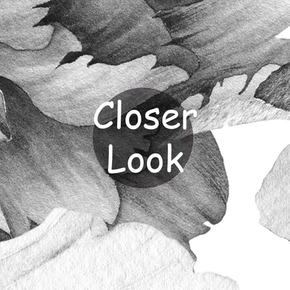 Gray Peonies Wallpaper Watercolor Floral Mural Wallpaper for Nursery(Not Peel n' Stick)