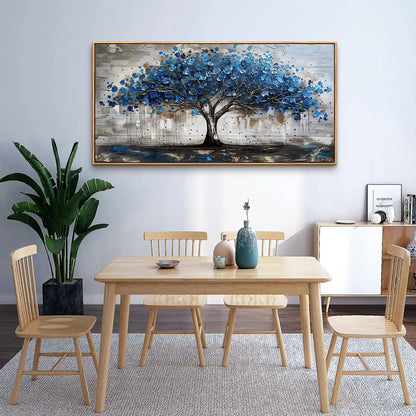 hyidecorart Canvas Wall Art For Office Abstract Wall Decoration For Living Room Bedroom Decor Tree Panoramic Landscape Wall Paintings Wood Framed Prints Textured Pictures Artwork Modern Hotel Decor