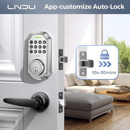 Keyless Entry Door Lock, Smart Deadbolt Lock with Handleset D180 & D280 (Keypad & Leveler)