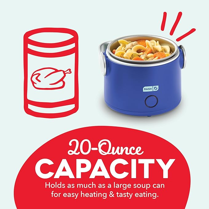 DASH Hot2Go™ Personal Food Warmer (20 Ounces) - Electric Blue