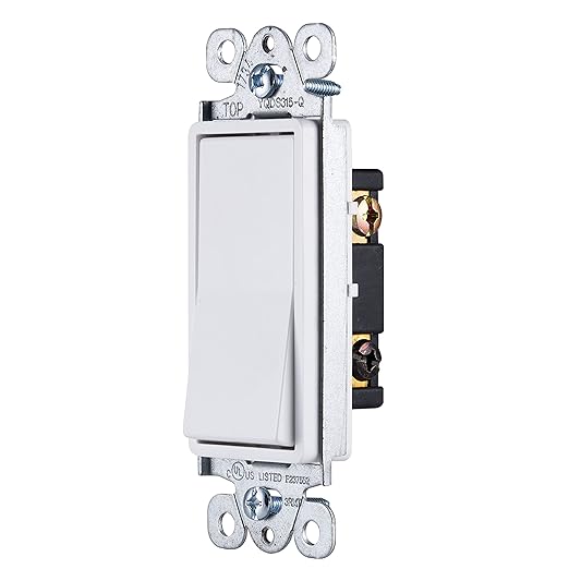 GE 3 Way Designer Rocker On/Off Switch - White