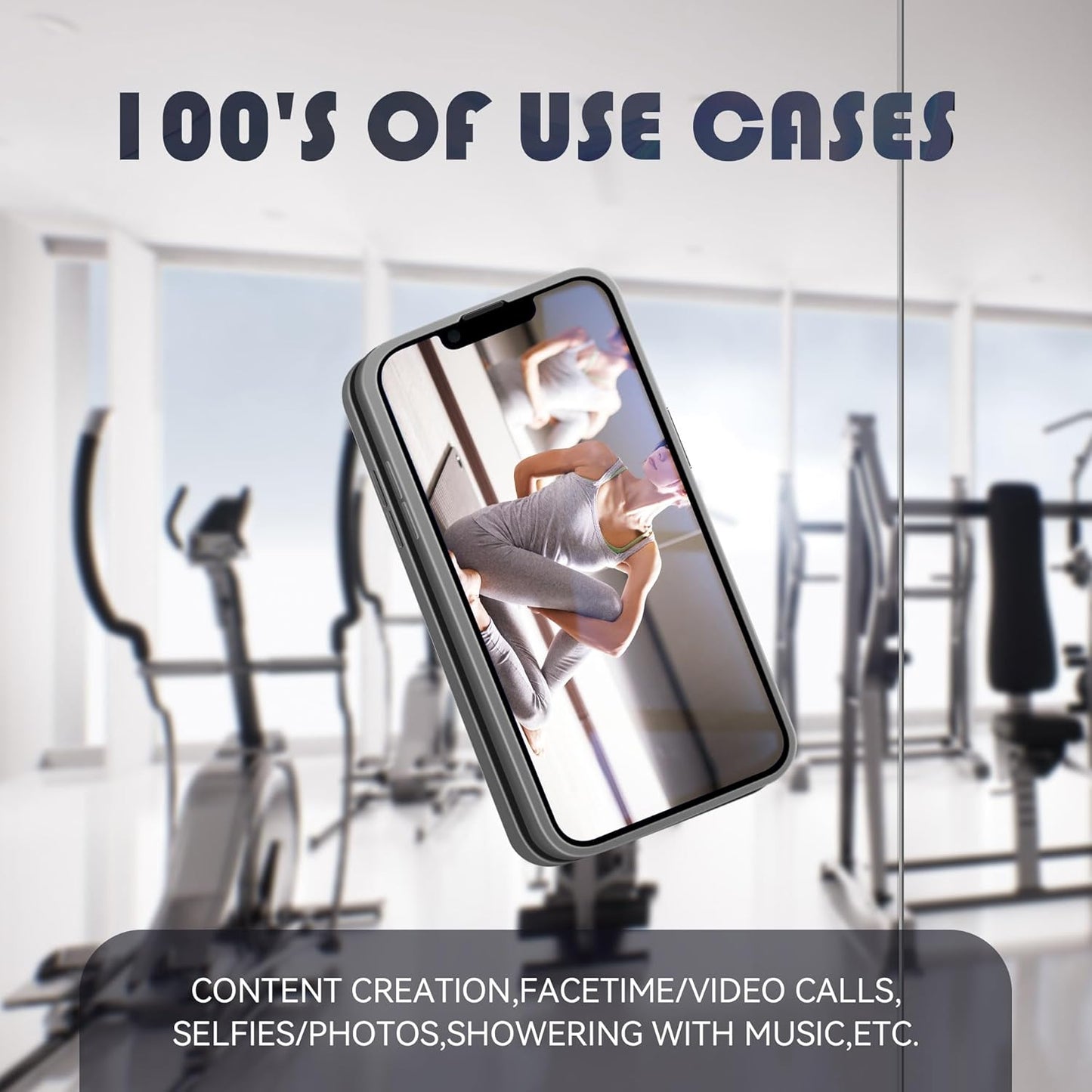Silicone Phone Sticky Grip, Suction Phone Case Mount for iPhone and Android, Hands-Free Sticky Cell Phone Grip, Mobile Fidget Mirror Holder for Selfies and Videos