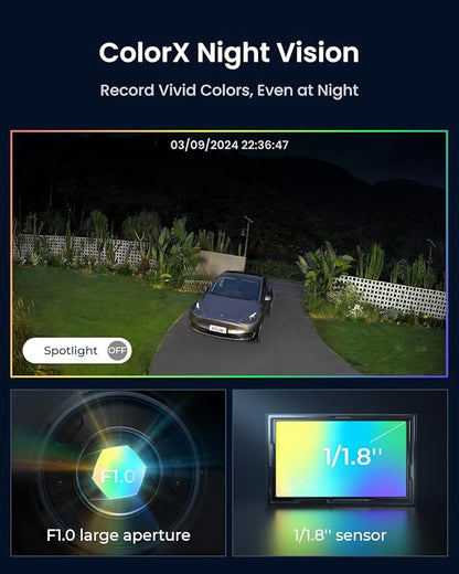 REOLINK Altas PT Ultra - 4K Security Camera Outdoor, 500 Days Battery Life, ColorX Night Vision Solar Camera Outdoor Wireless, 360° Pan Tilt Auto Tracking, Dual-Band Wi-Fi 6, Smart Detection