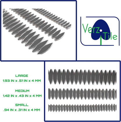 VerzTile Mosaic Tiles for Crafts - Petal Shaped Ceramic Tile Craft Hobbies & Art Projects 39 Color Options Endless Creativity DIY Design (Gray)