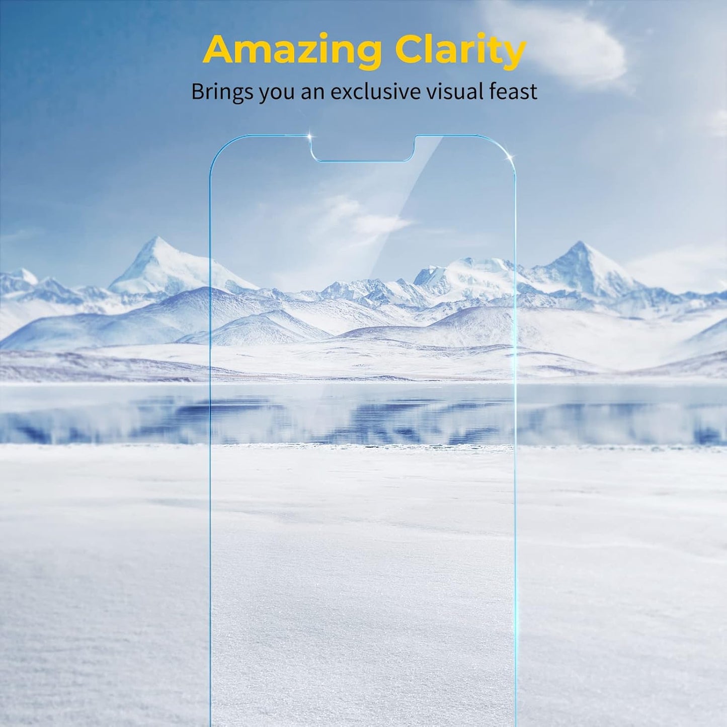 UNBREAKcable Shatterproof Tempered Glass Screen Protector for iPhone 13 Mini [3-Pack] [99.99% HD Clear] [Easy Installation Frame] [9H Hardness] [Bubble Free] for Apple 13 Mini 5.4''