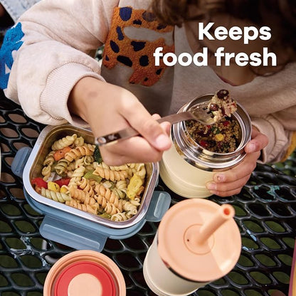 Hydro Flask Insulated Food Container - Snack Container for Kids and Lunch Box - 12 Oz Food Jar in Dahlia Pink