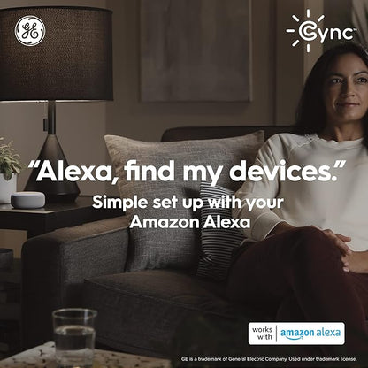 GE CYNC Smart LED Light Bulbs, Color Changing, Bluetooth Enabled, Christmas Lights and Holiday Décor, Compatible with Alexa and Google (2 Pack)