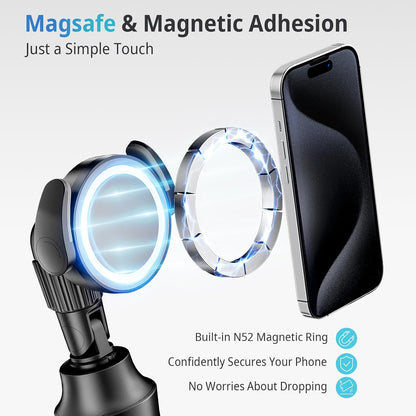 UBeesize 68'' Magnetic Selfie Stick Phone Tripod With Wireless Remote, Extendable Stand, Compatible With MagSafe, for iPhone 15 14 13 12 Series and Android Phones