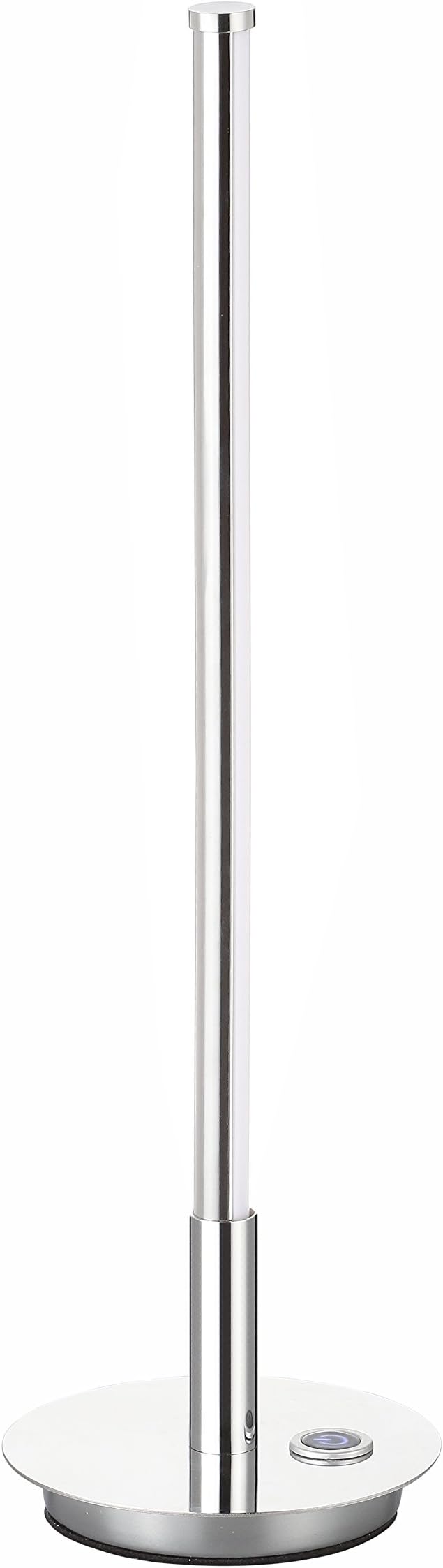 JONATHAN Y 16.5" Chrome Integrated LED Table Lamp, Modern Minimalist Slim Line Metal Desk Lamp for Bedroom Living Room Nightstand, Dimmable Warm White, ETL Listed JYL7002A