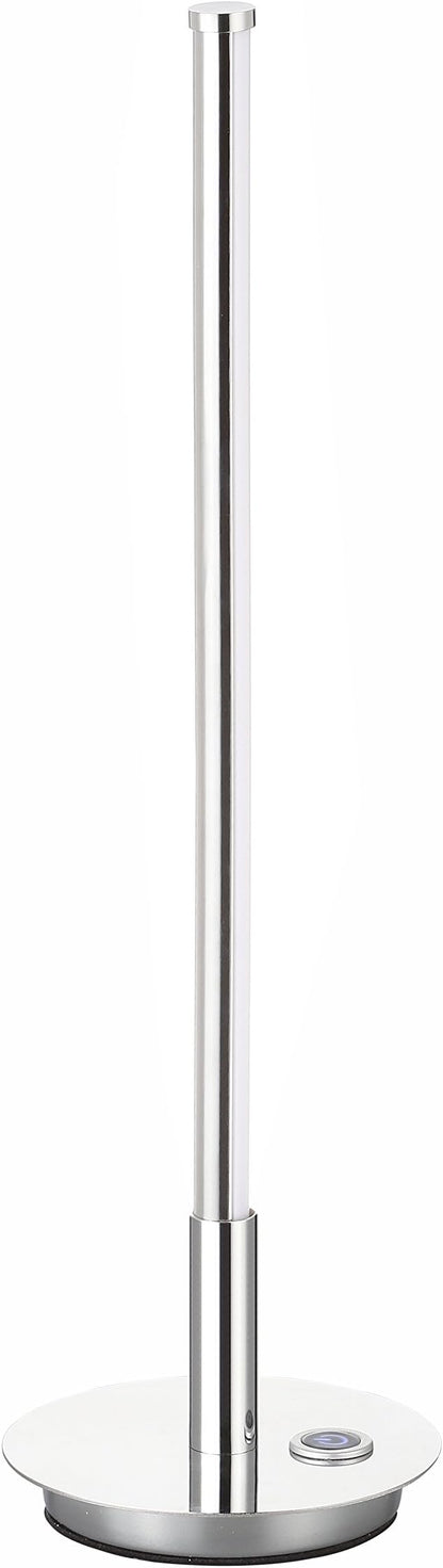 JONATHAN Y 16.5" Chrome Integrated LED Table Lamp, Modern Minimalist Slim Line Metal Desk Lamp for Bedroom Living Room Nightstand, Dimmable Warm White, ETL Listed JYL7002A