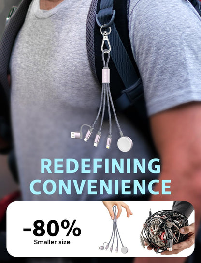 Short 8inch 3 in 2 USB C Cable for Apple Watch Charger iPhone Charger USB C Multi Fast Charging Cable Compatible with iWatch Ultra/SE/10/9/8/7/6/5/4/3/2/1 & iPhone 16/15/14/13/12/11/Galaxy S23