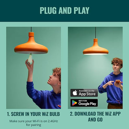 WiZ Connected 100W A19 LED Smart Light Bulbs Color 3-Pack - Connects to Your Wi-Fi - E26 Smart Bulb - Control with Voice or App + Activate with Motion - Matter Compatible