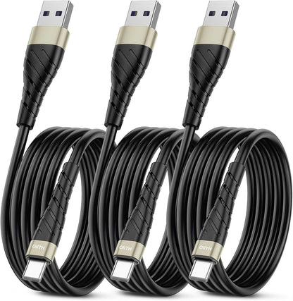 OIITH 3FT Gold 3Pack USB Type C to USB A 3A Fast Charging Cable for iPhone 15/15 Plus/15 Pro/15 Pro Max/Samsung/Pad/Laptop/LG