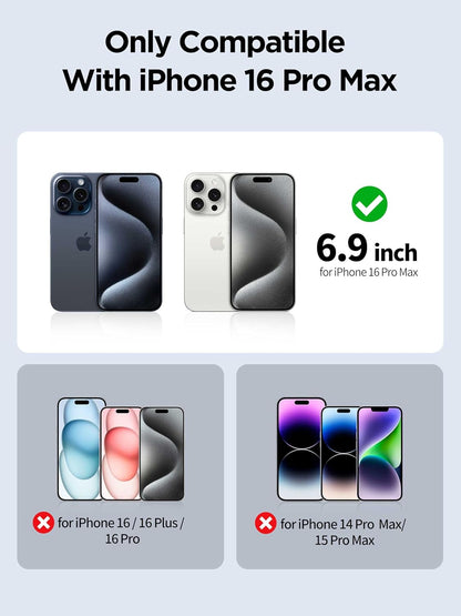 Compatible for iPhone 16 Pro Max Privacy Screen Protector Tempered Glass 6.9 Inch, Purple Gradient Anti Spy Anti Blue Light HD Easy Installation