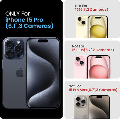 FireNova Designed for iPhone 15 Pro Case, Silicone Upgraded [Camera Protection] Phone Case with [2 Screen Protectors], Soft Anti-Scratch Microfiber Lining Inside, 6.1 inch, Plum