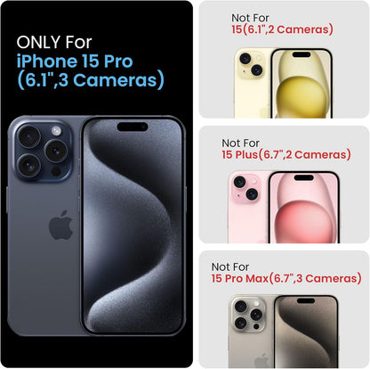 FireNova Designed for iPhone 15 Pro Case, Silicone Upgraded [Camera Protection] Phone Case with [2 Screen Protectors], Soft Anti-Scratch Microfiber Lining Inside, 6.1 inch, Hot Pink