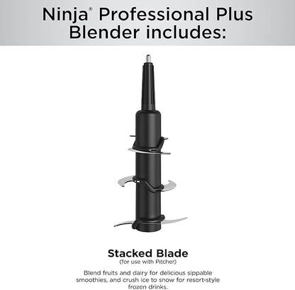 Ninja Professional Plus Blender | Max Power Smoothie Blender, Ice Cream Maker, Frozen Drink Mixer & Margarita Machine | 3 Auto IQ™ Presets, 1400 W, 72oz Total Crushing Pitcher | Dark Grey, BN701