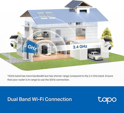 Tapo 4K Outdoor Pan/Tilt Wireless Security Camera - Battery with Solar Charging, 360° Motion Track, 24/7 Capture, Person/Vehicle Detection, Subscription-Free Local Storage or Optional Cloud, C660 KIT