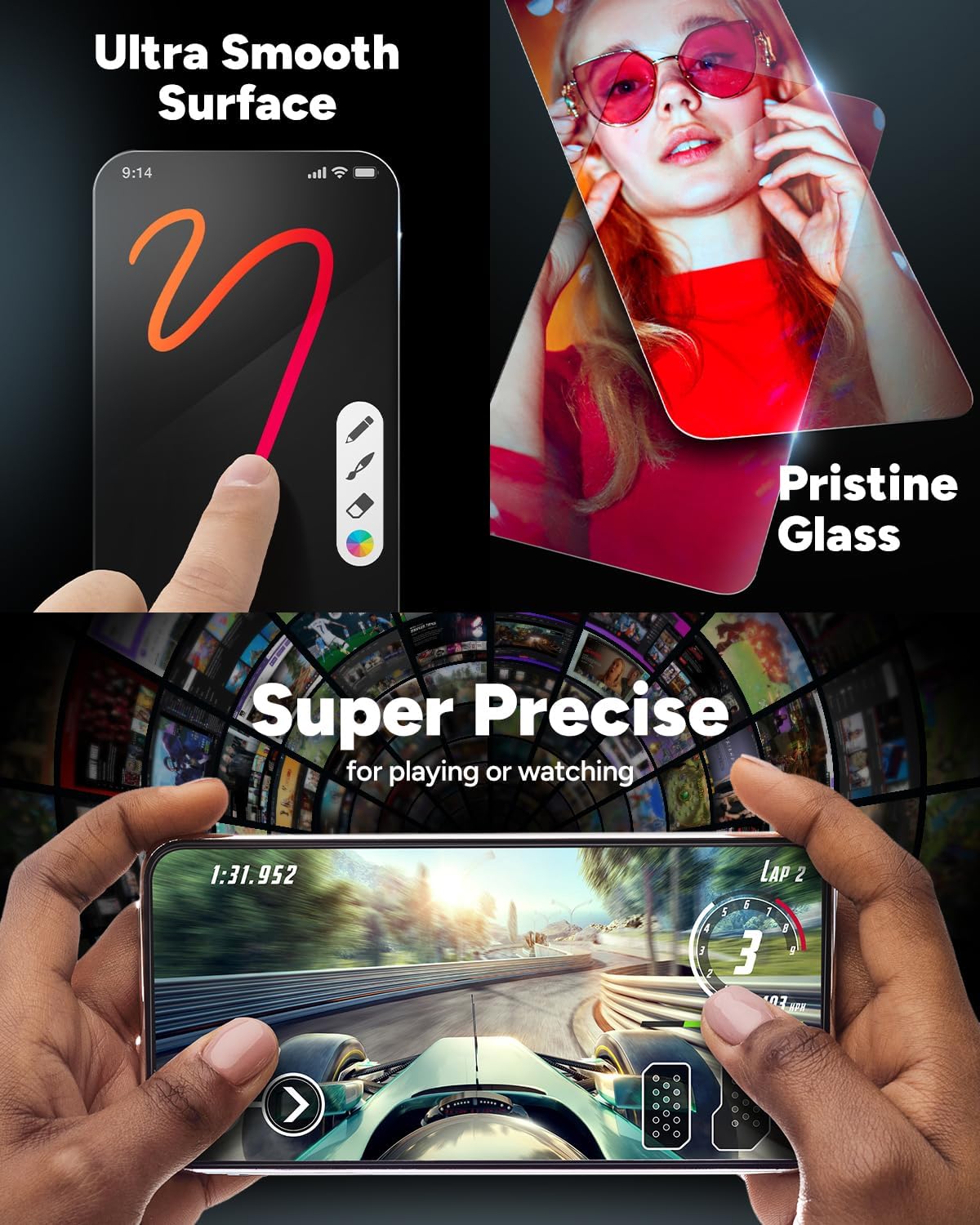 ZAGG InvisibleShield Glass Elite Anti-Glare iPhone 15 Plus Screen Protector - 5X Stronger with Reinforced Edges, Scratch & Smudge-Resistant Surface, Matte Finish, Easy to Install