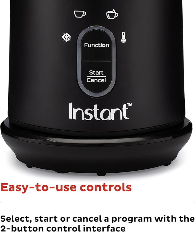 Instant Pot 4-in-1 Electric Milk Frother | 10oz | Black | Pack of 2