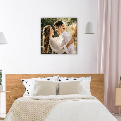 WayToLight Custom Canvas Prints with Your Photos Framed Personalized Picture Canvas Prints Wall Art Ideal for Home Decor Christmas Family Gifts (24" x 24")