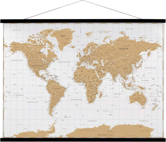 FALAMON Magnetic Poster Hanger Frame,56x24 56x32 56x40 Teak Wood Magnet Poster Frame for Posters,Prints,Photos,Pictures,Maps,Scrolls,and Canvas Artwork(Black,56")