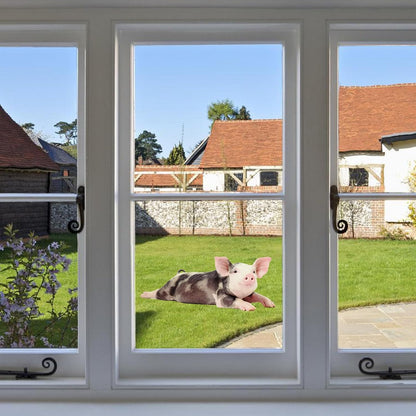 Funny Piggy Wall Window Stickers True Pig Wall Decals Peel and Stick Cute Pig Wall Stickers Removable Funny Animals Decals Gifts for Farmhouse Nursery Kitchen Kids Bedroom Playroom Décor