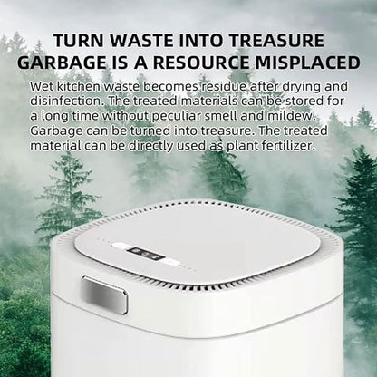 Smart Waste Kitchen Composter, 2.5L Capacity Electric Food Recycler Turn Waste Into Fertilizer, for Kitchen Disposal (US Plug 110V)
