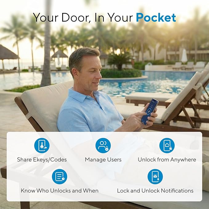 ULTRALOQ Bolt NFC, World's First Smart Lock with Apple Home Key and Android NFC Tap to Unlock, Built in Wi-Fi Deadbolt, Remote Control, Works with HomeKit, Alexa, Google, 1 Year Battery, BHMA Cert.