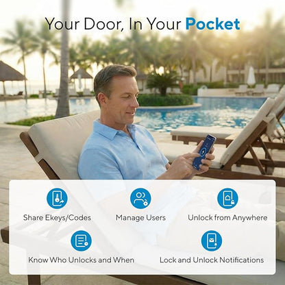 ULTRALOQ Bolt NFC, World's First Smart Lock with Apple Home Key and Android NFC Tap to Unlock, Built in Wi-Fi Deadbolt, Remote Control, Works with HomeKit, Alexa, Google, 1 Year Battery, BHMA Cert.