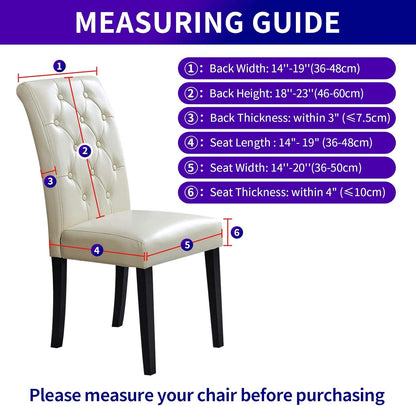 Howhic Stretch Chair Covers for Dining Room Set of 6, Removable Washable Dining Room Chair Covers, Dining Chair Slipcovers Seat Protector, Great Decoration for Home and Banquet (Dusty Blue, 6 Pack)