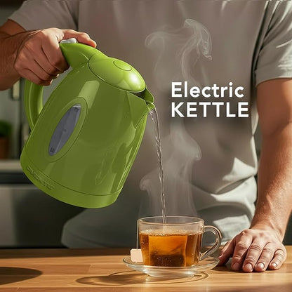 OVENTE Electric Kettle, 1.7L Fast Boiling Water Heater for Coffee or Tea, BPA Free with Water Level Gauge, Auto Shut-Off, Boil-Dry Protection, Indicator Light and Removable Filter, Green KP72G