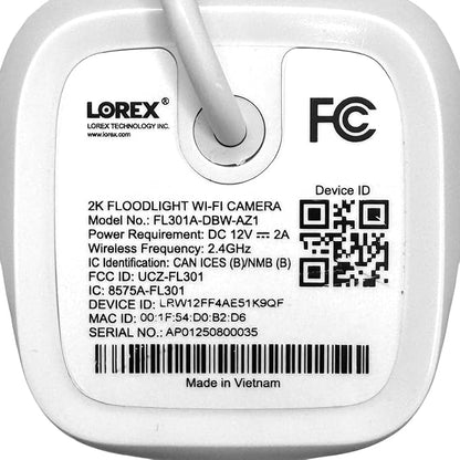 Lorex Connect 2K Floodlight Wi-Fi Security Camera | New Connect App | 160° Pan Coverage | Person Detection | Live Auto-Tracking | Color Night Vision | 2-Way Talk | Cloud & Local Storage Option