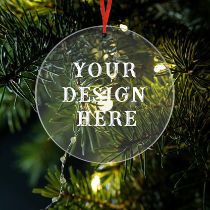 Personalized Christmas Ornaments - Custom Picture & Text Ornaments for Christmas 2024, Baby's 1st Christmas Ornament with Picture for Xmas Tree Custom Gifts for Family, Mom, Dad, Friend (Acrylic)