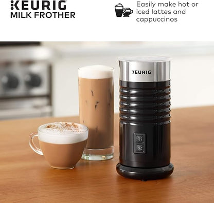 Keurig K-Mini Single-Serve K-Cup Coffee Maker, Black and Keurig Standalone Milk Frother, Black