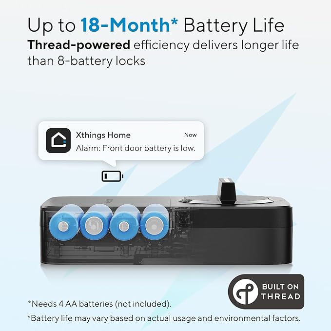 ULTRALOQ Bolt SE Smart Lock, Built-in Wi-Fi, Matter Over Thread, Works with Apple Home, Alexa, Google, 7-in-1 Keyless Entry Deadbolt with Fingerprint ID, App, Keypad, Remote Control, 18 Months Battery