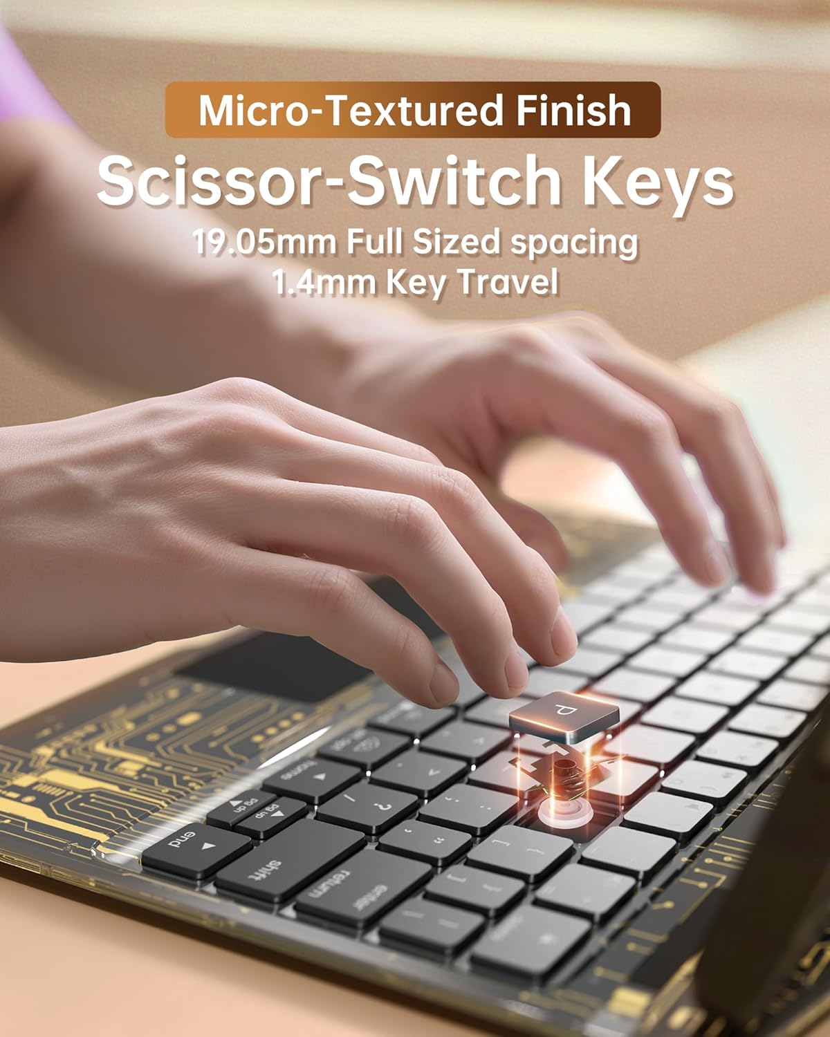 Intermerge Clear Keyboard Case for iPad Pro 11" (M4) 2024 Only, 360° Swivel Multi-Touch Trackpad, 7-Color RGB Backlit, Pencil Holder, Type-C, Power Indicator, Shadow Pulse