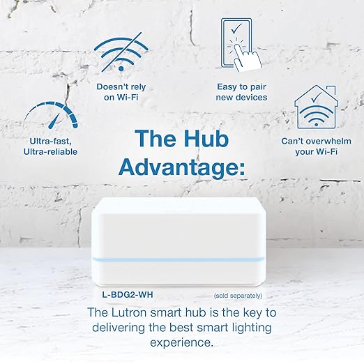 Lutron Claro Smart Light Switch for Caseta Lighting, for LED Lights, Fans, 5 Amp, Single-Pole/3-Way, Neutral Required, DVRF-5NSS-WH-3, White, 3 Pack