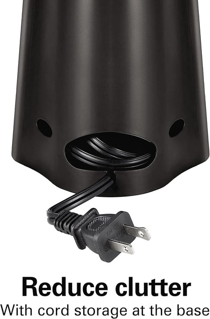 Hamilton Beach Extra-Tall Electric Automatic Can Opener with Easy-Clean Detachable Cutting Lever, Cord Storage, Knife Sharpener, Black (76702)