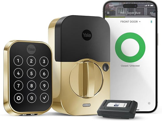 Yale Assure Lock 2 Deadbolt, Lifetime Brass Key-Free Smart Lock with Z-Wave Connected Touchscreen Keypad for Code Entry, YRD450-ZW2-P05