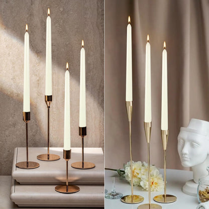 20 Pack Ivory Taper Candles 12 Inch Tall 3/4 Inch Thick Burn 10 Hours